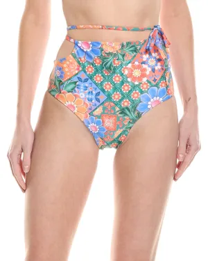 Agua Bendita Glenda Tile Reversible Bikini Bottom