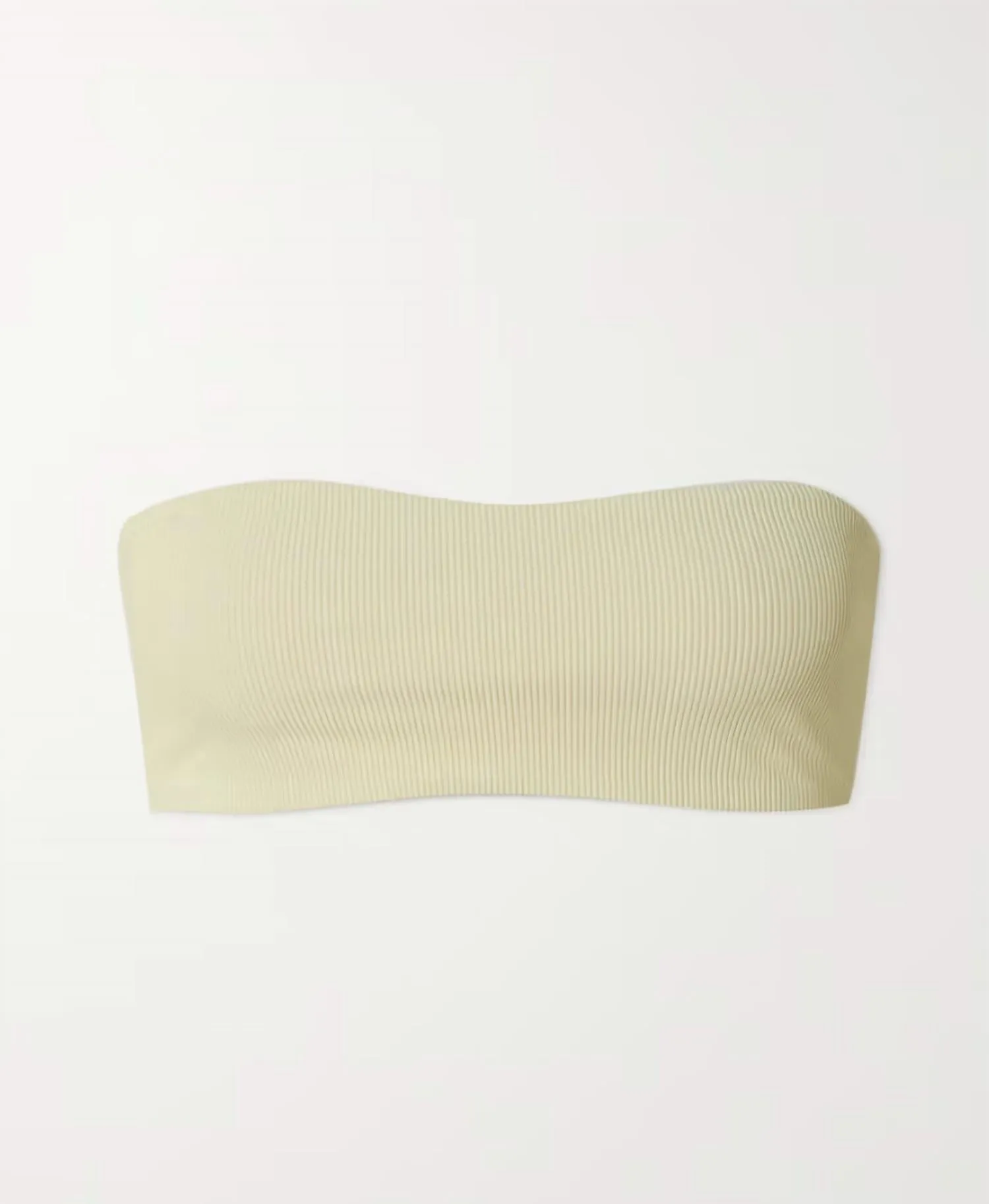 All Around Bandeau Top In Ribbed Ivory