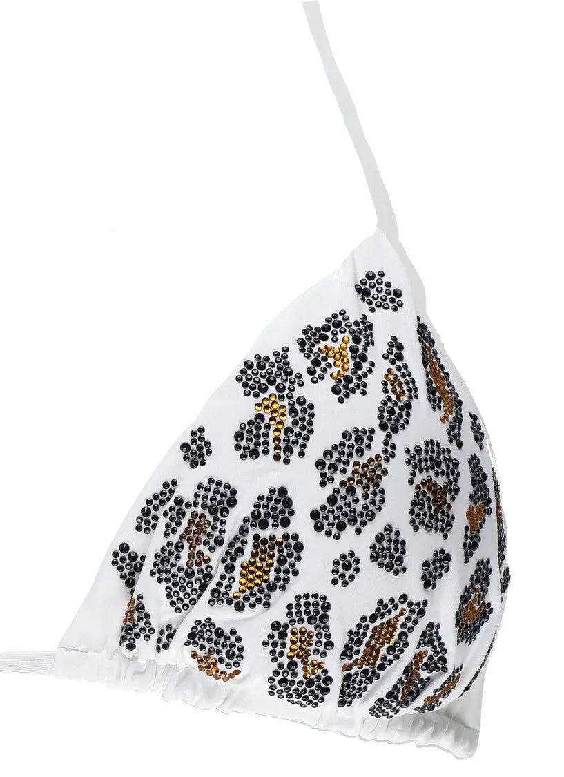 All-Over Strass White Bikini