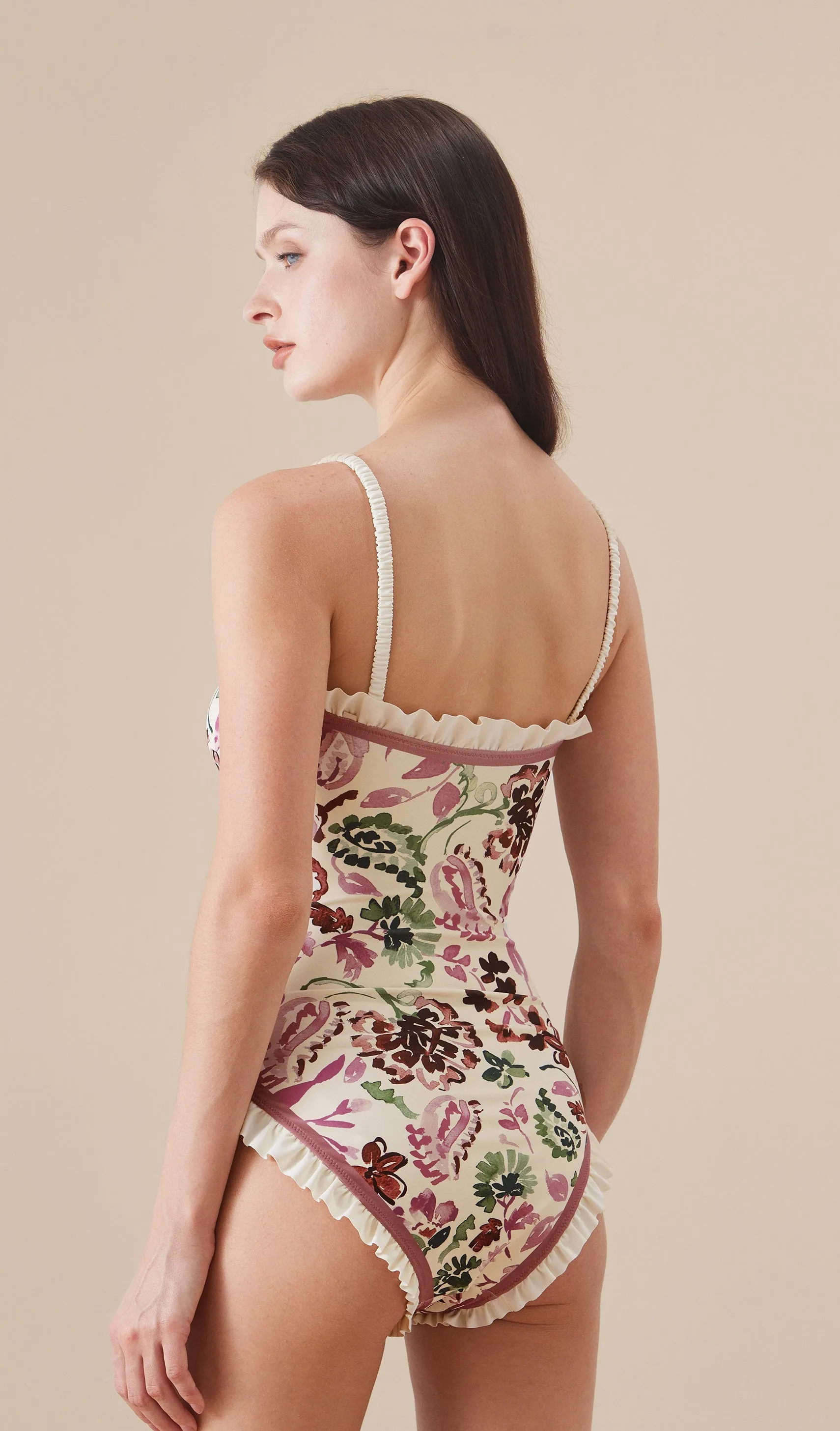 ANNABELLE Reversible Ruffle One Piece Swimsuit