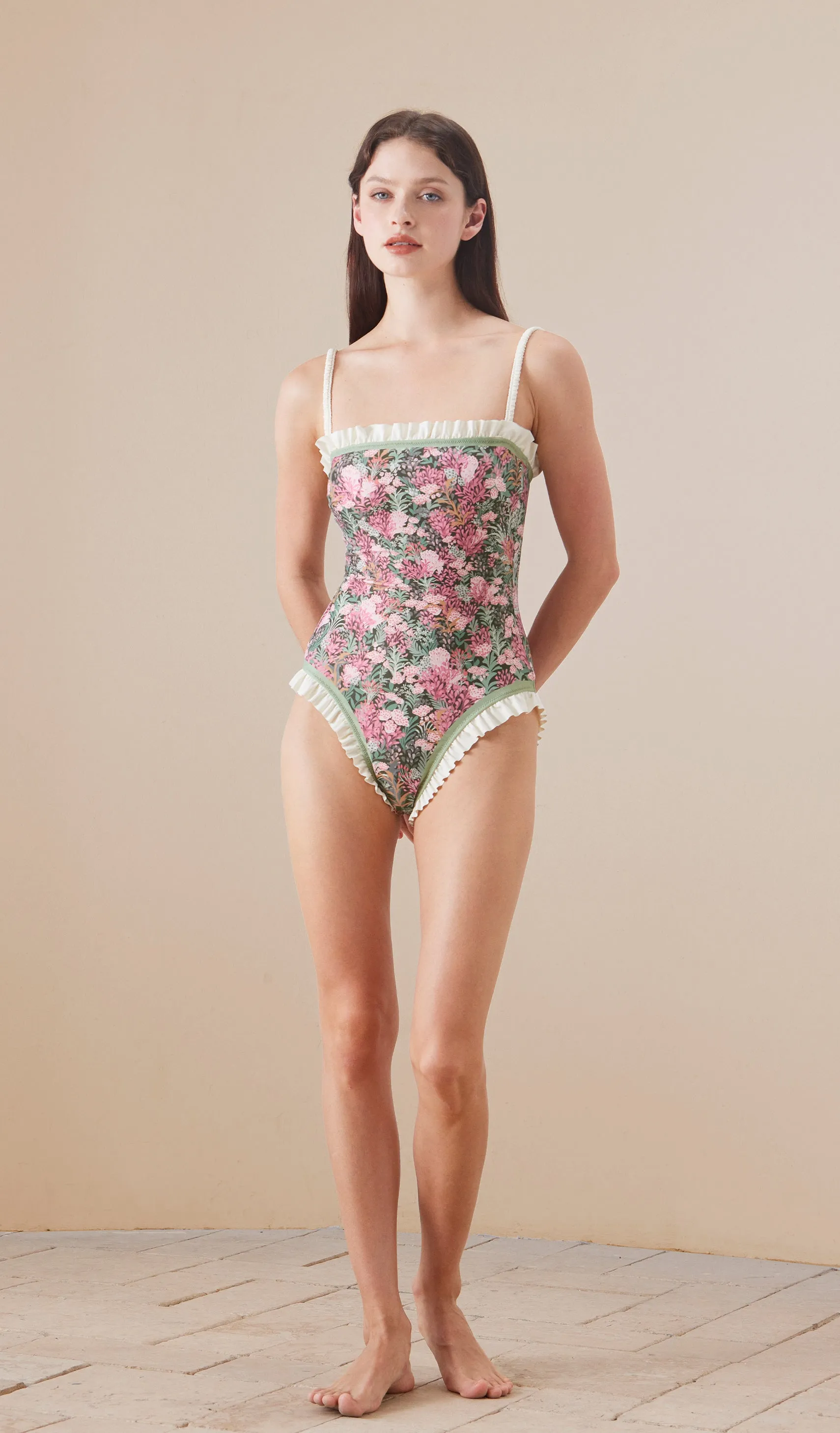 ANNABELLE Reversible Ruffle One Piece Swimsuit