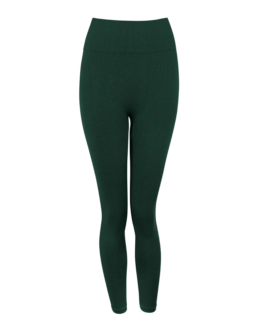AWAKEN Ribbed Leggings | Dark Green