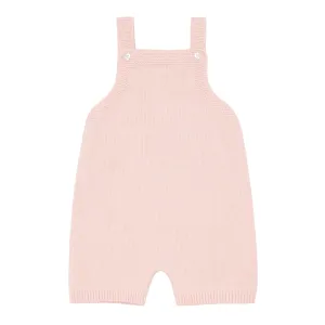 baby pink knit short overall