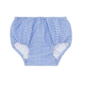 baby sky blue gingham diaper cover