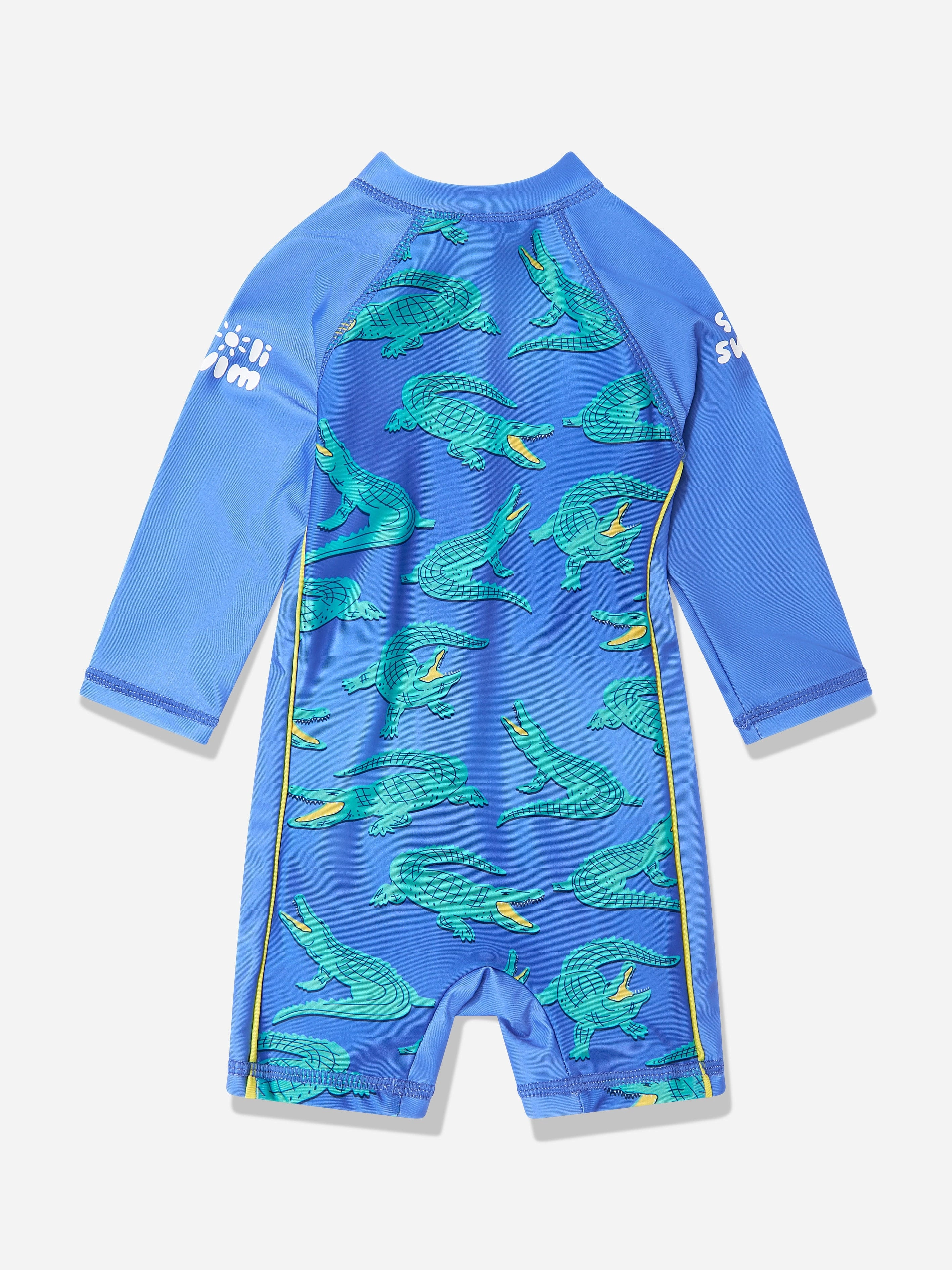 Baby Boys Crocodile Sun Suit in Blue (UPF50 )