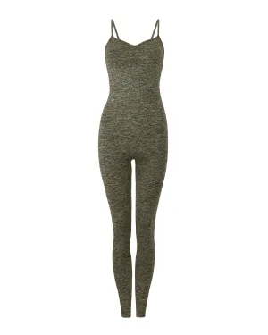 BALANCED Unitard | Olive Marl