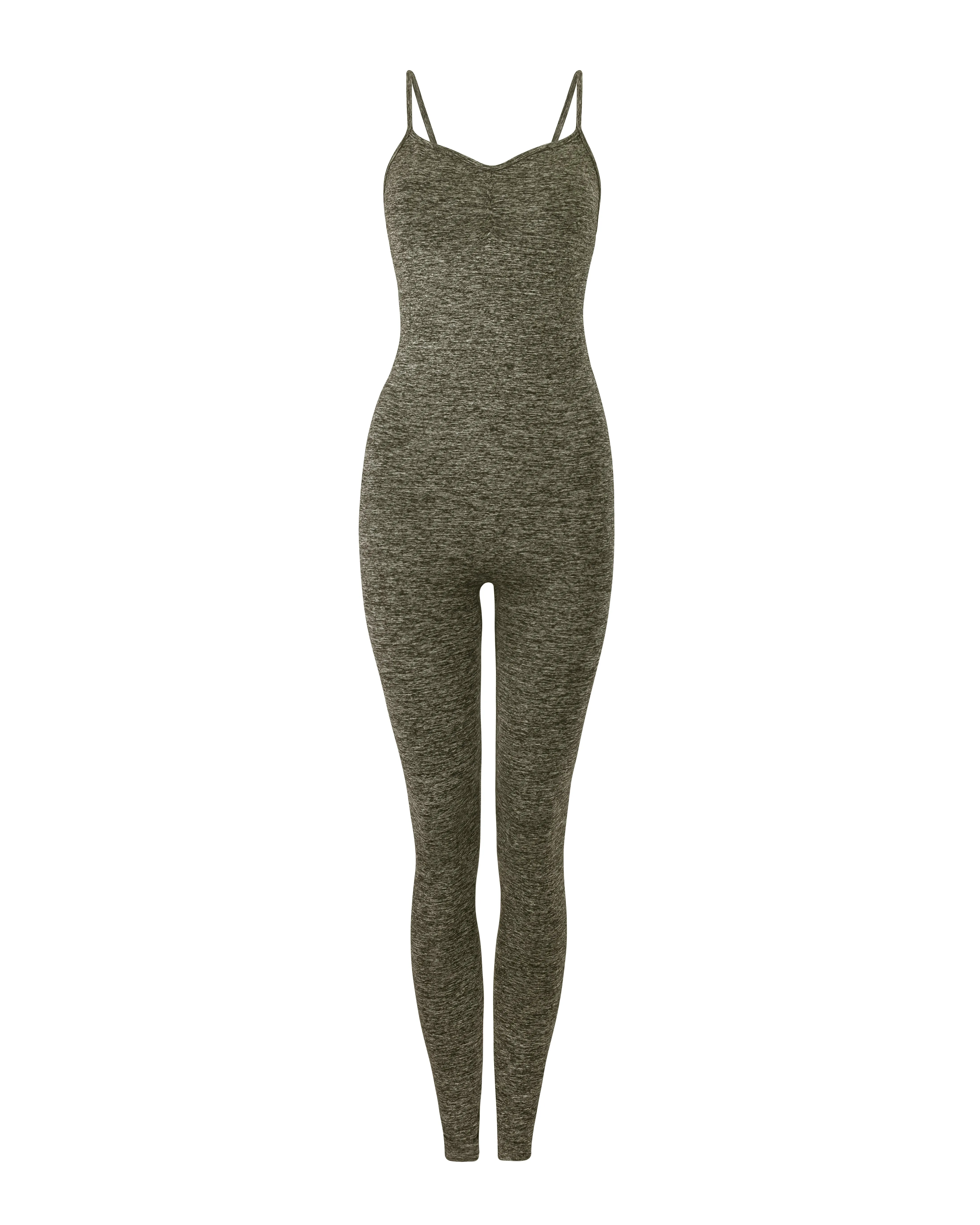 BALANCED Unitard | Olive Marl