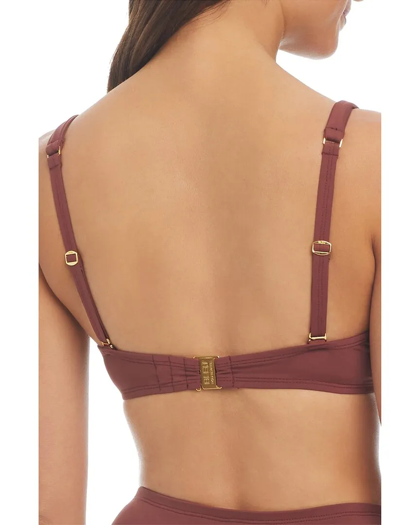 Bleu Rod Beattie Ring Master Draped Bra Swim Top