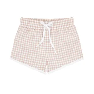boys brown gingham boardie