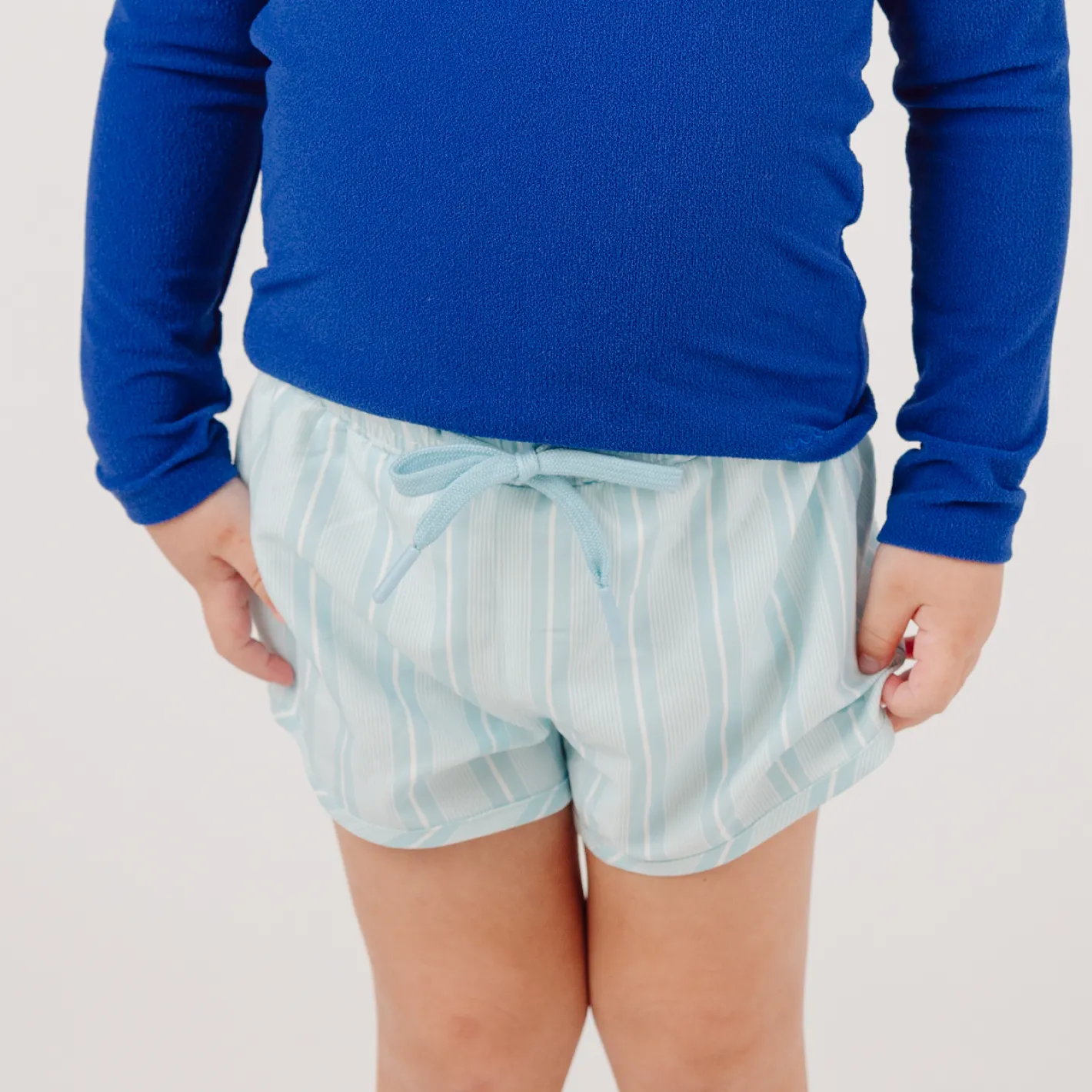 boys pacific blue stripe boardie