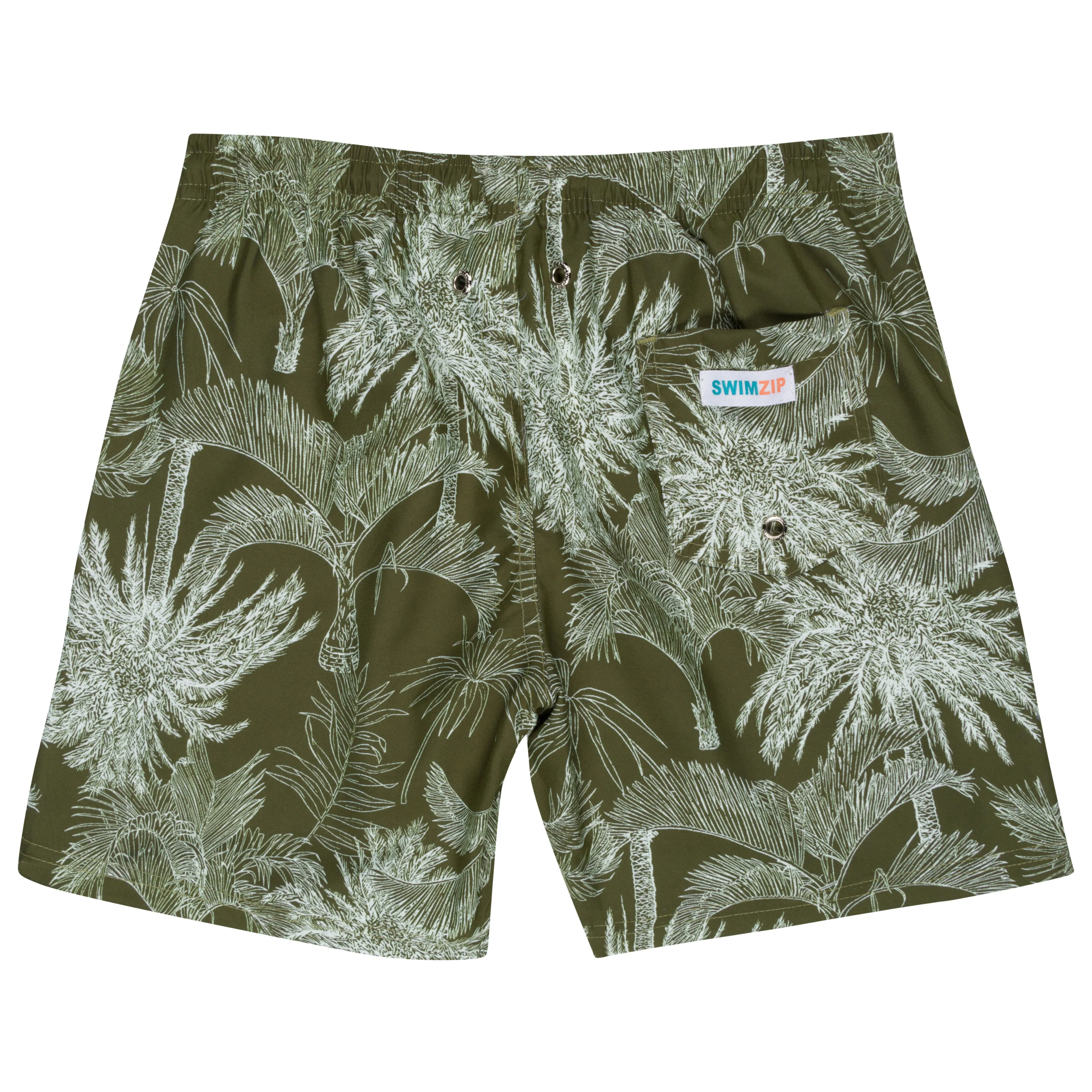 Boys Swim Trunks Boxer Brief Liner (sizes 6-14) | Hawaiian Rainforest"