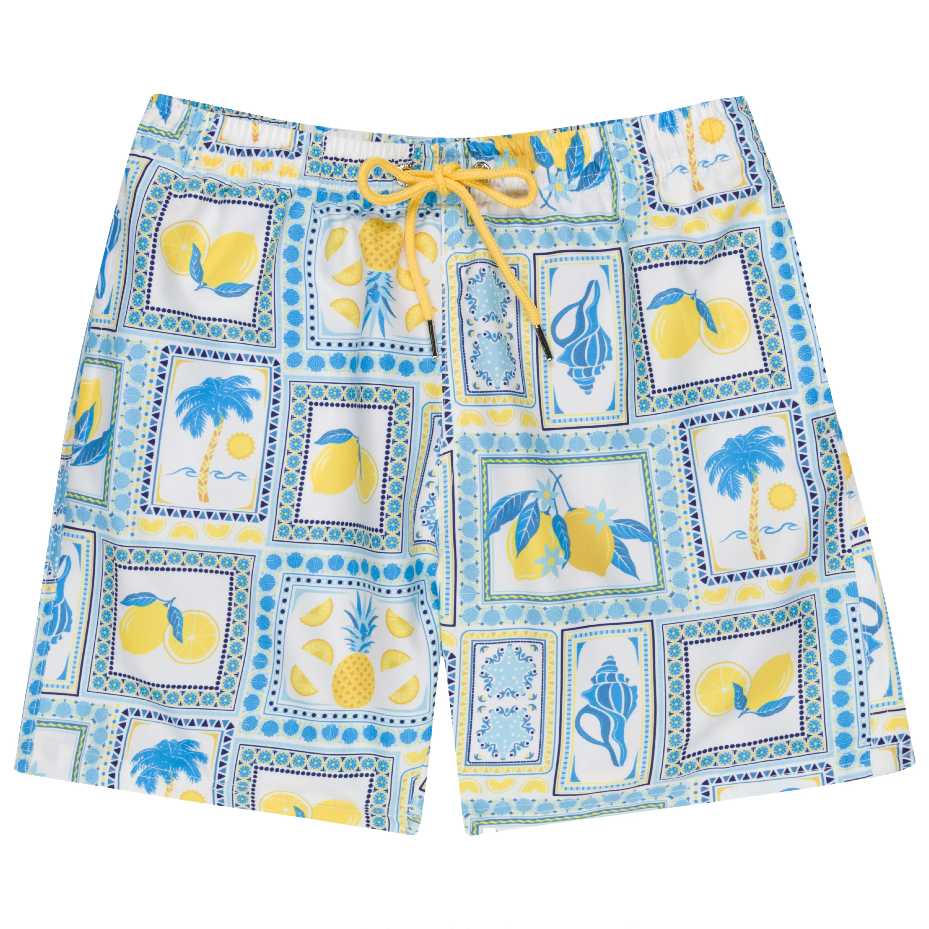 Boys Swim Trunks Boxer Brief Liner (sizes 6-14) | Mediterranean Lemons"