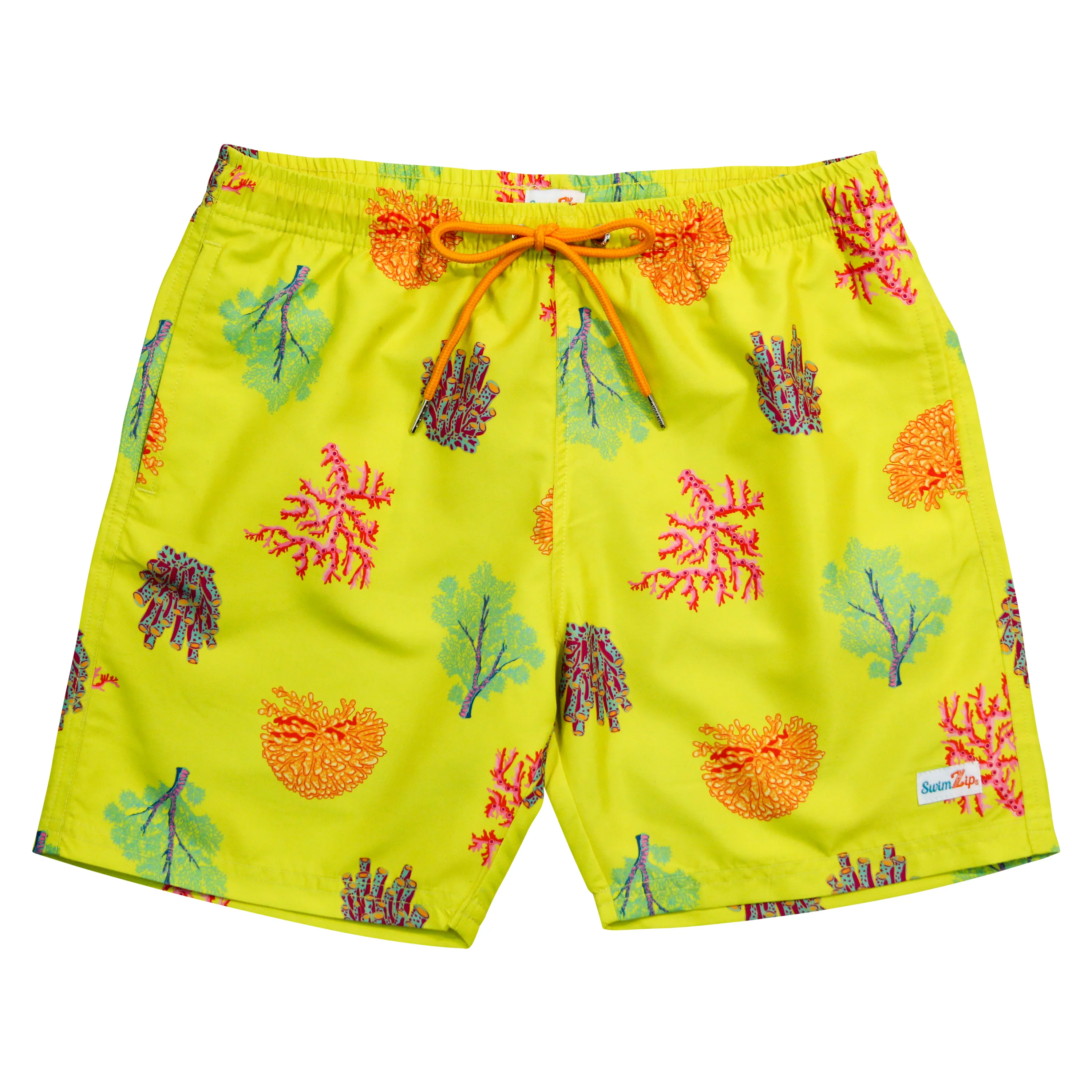 Boys Swim Trunks Boxer Brief Liner (sizes 6-14) | "Coral"