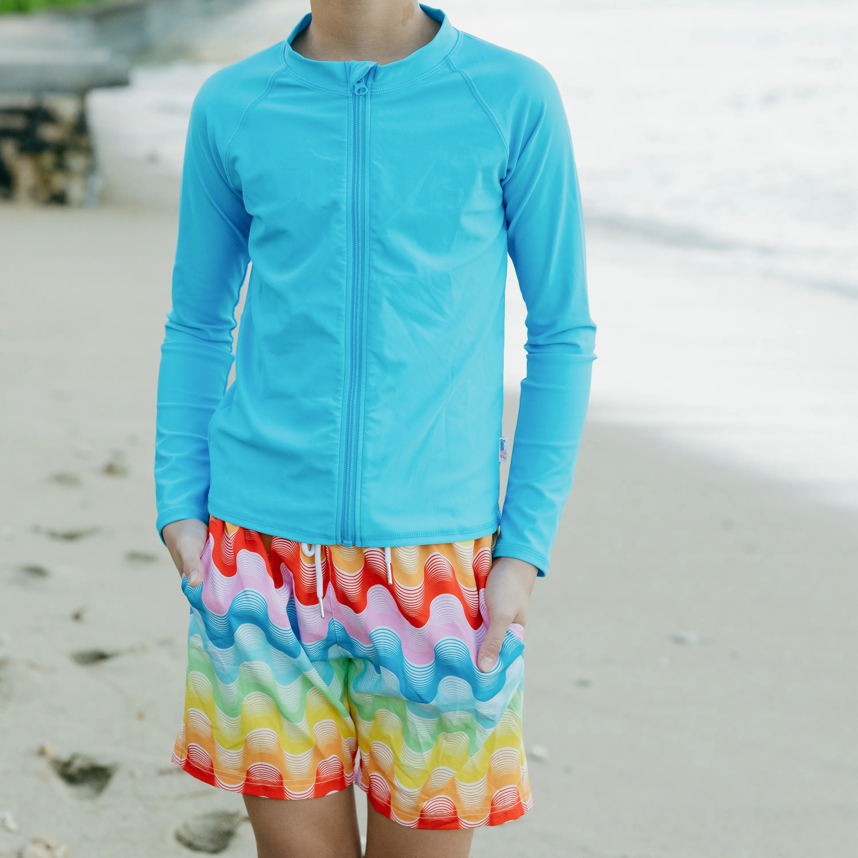 Boys Swim Trunks Boxer Brief Liner (sizes 6-14) | Surf's Up"