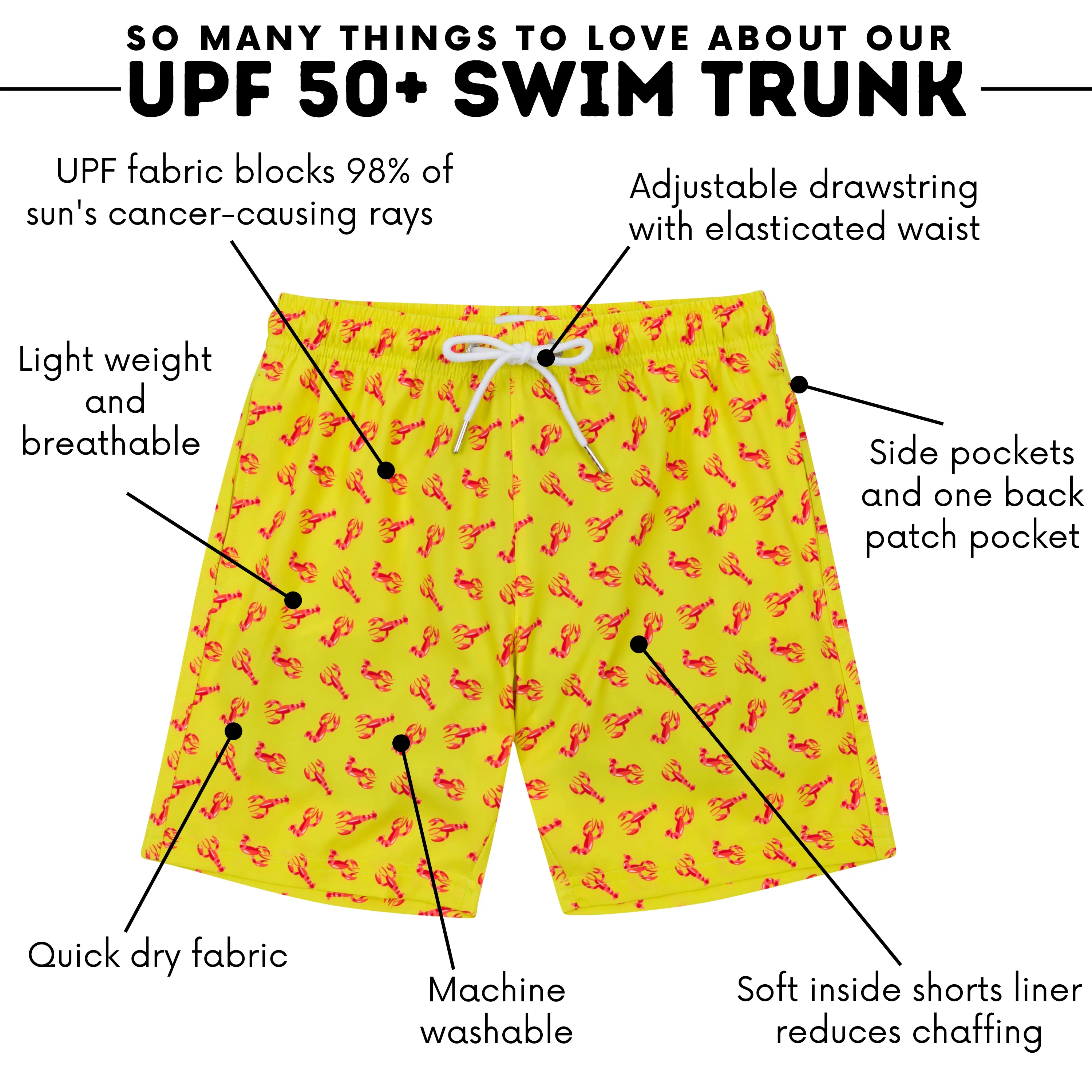 Boys Swim Trunks Boxer Brief Liner (sizes 6C14) | Lobster"
