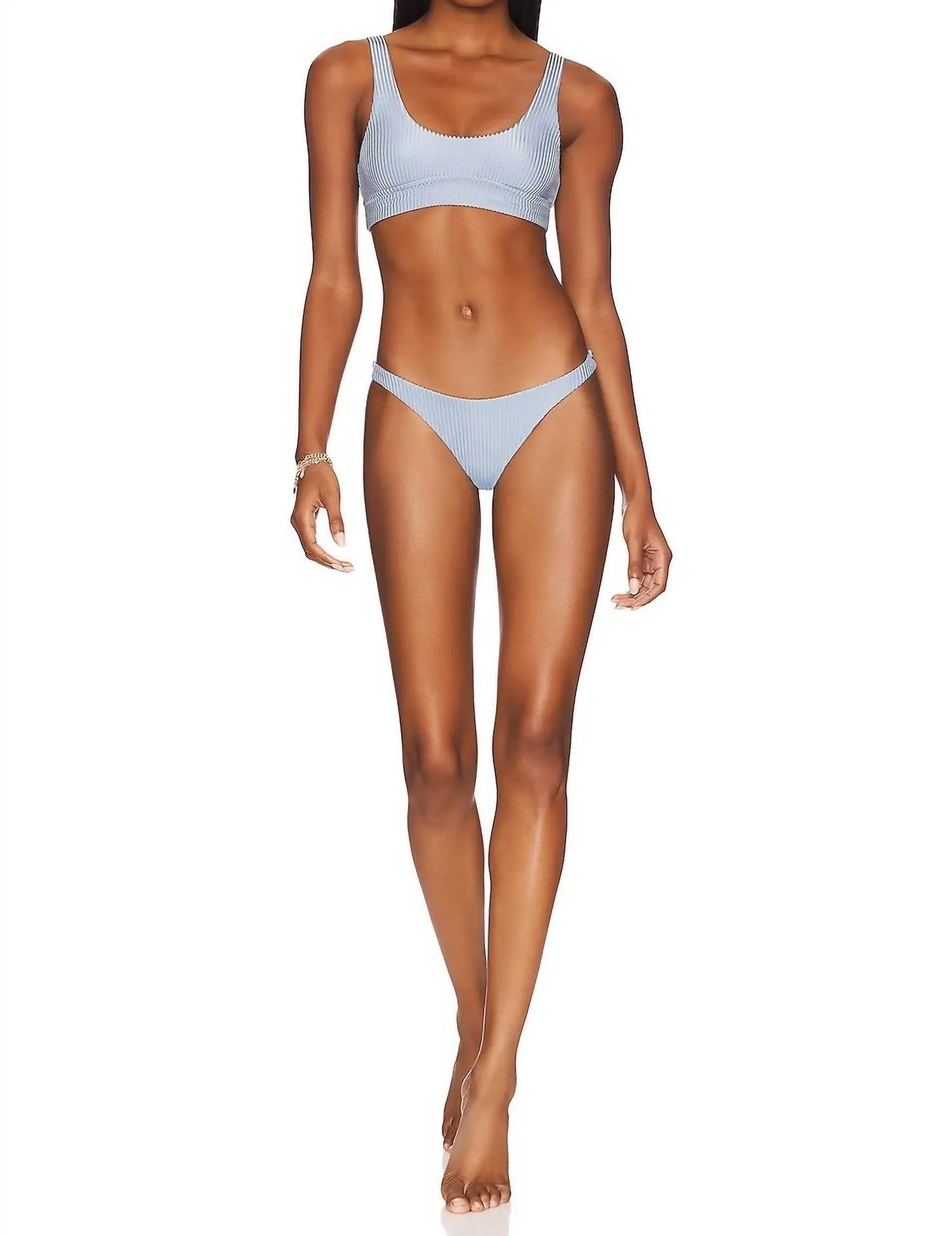 California High Leg Bottom In Slate Shimmer