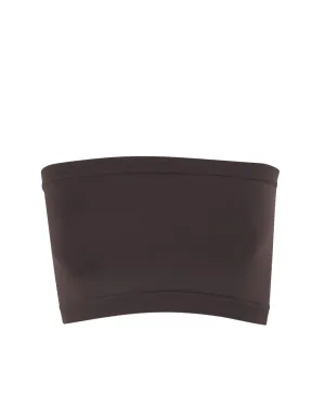 CAPTIVATING Bandeau Bra Top | Chocolate Brown