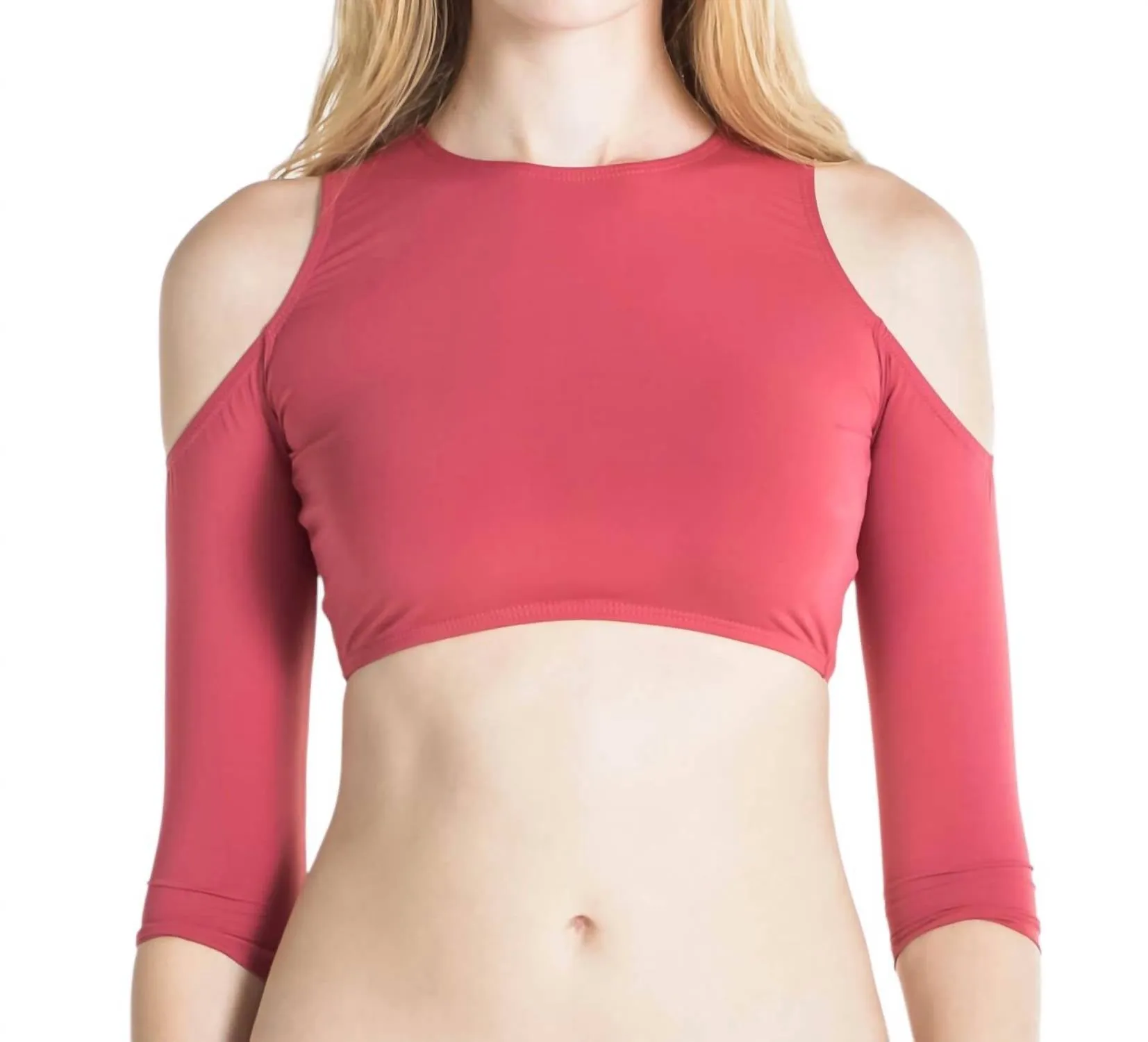 Clara Bikini Crop Top In Terracotta
