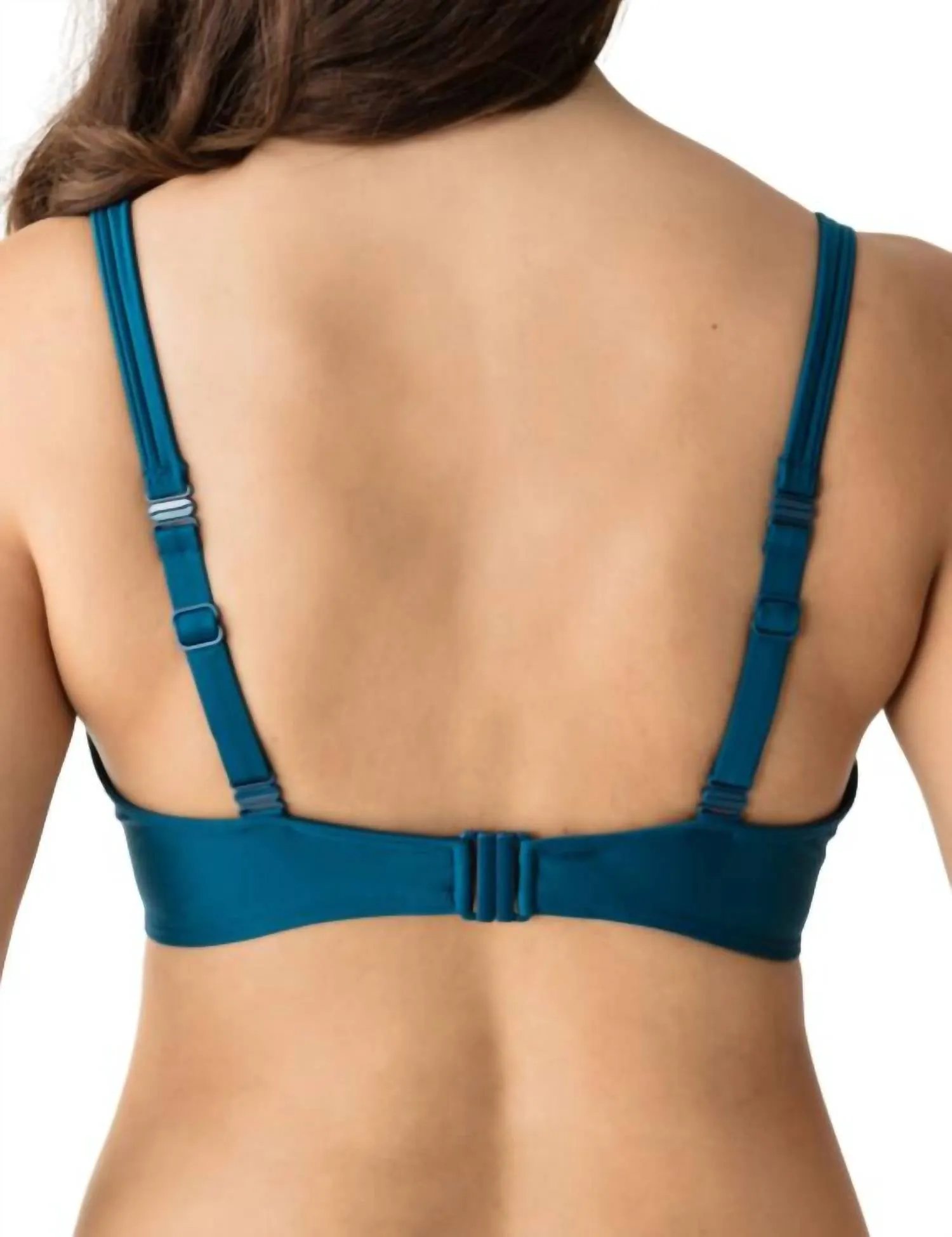 Cocktail Padded Tri Bikini Top In Booboo Blue