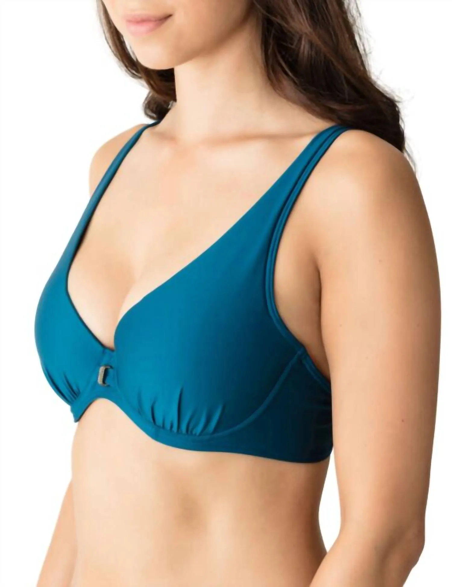 Cocktail Padded Tri Bikini Top In Booboo Blue