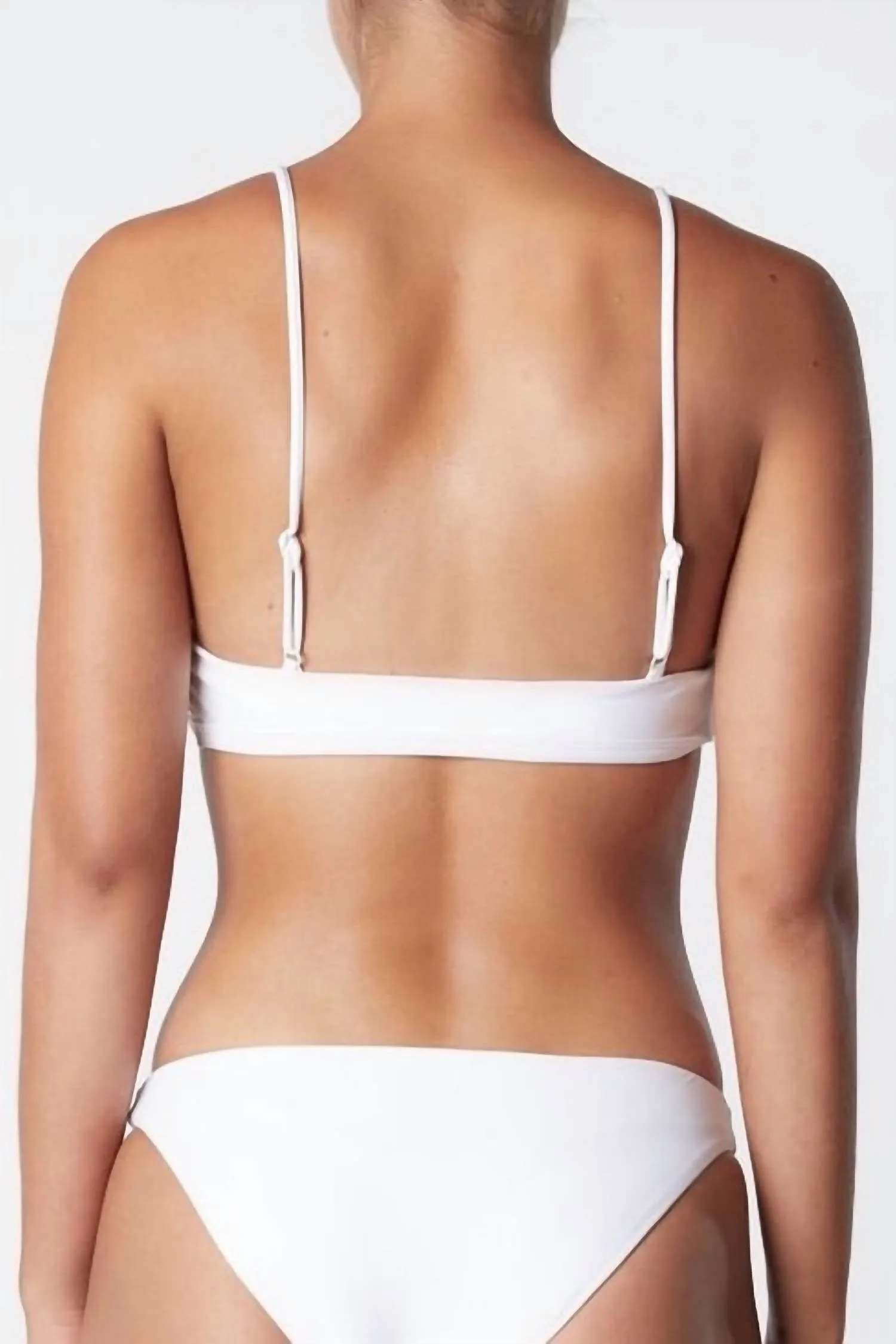 Crop Bikini Top In White