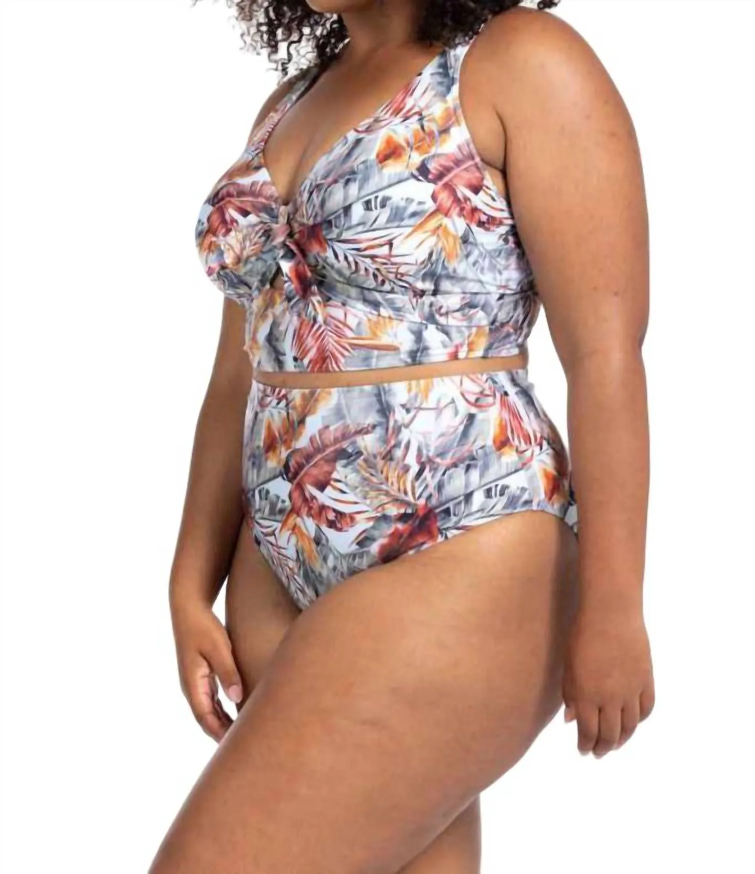 Eco Paradise High Leg High Waist Swim Bottom In Pale Blue