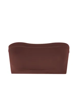 ENAMOURED Bandeau Bikini Bra Top | Maroon