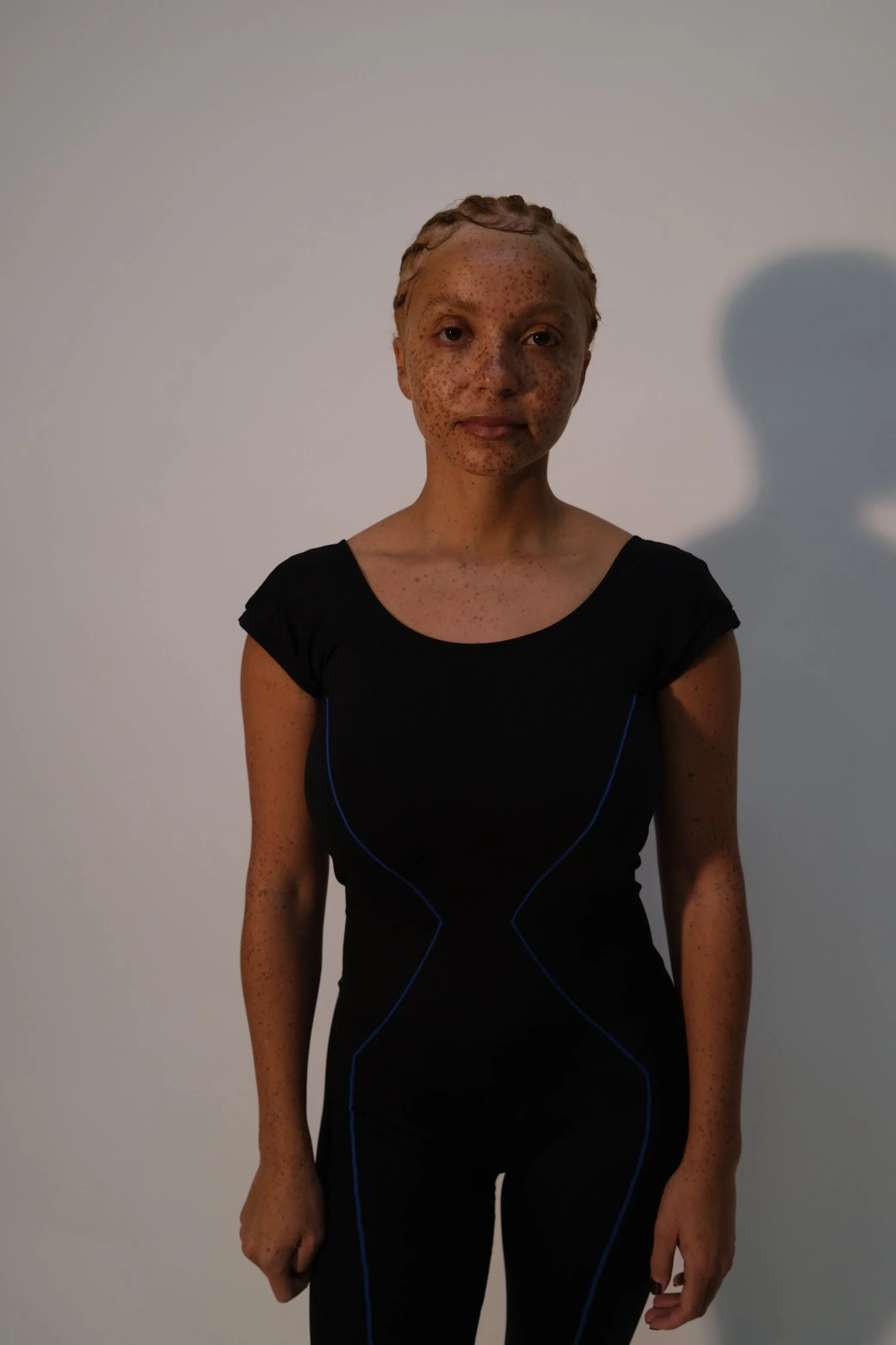 ENLIGHTENED Unitard | Black & Blue Lines