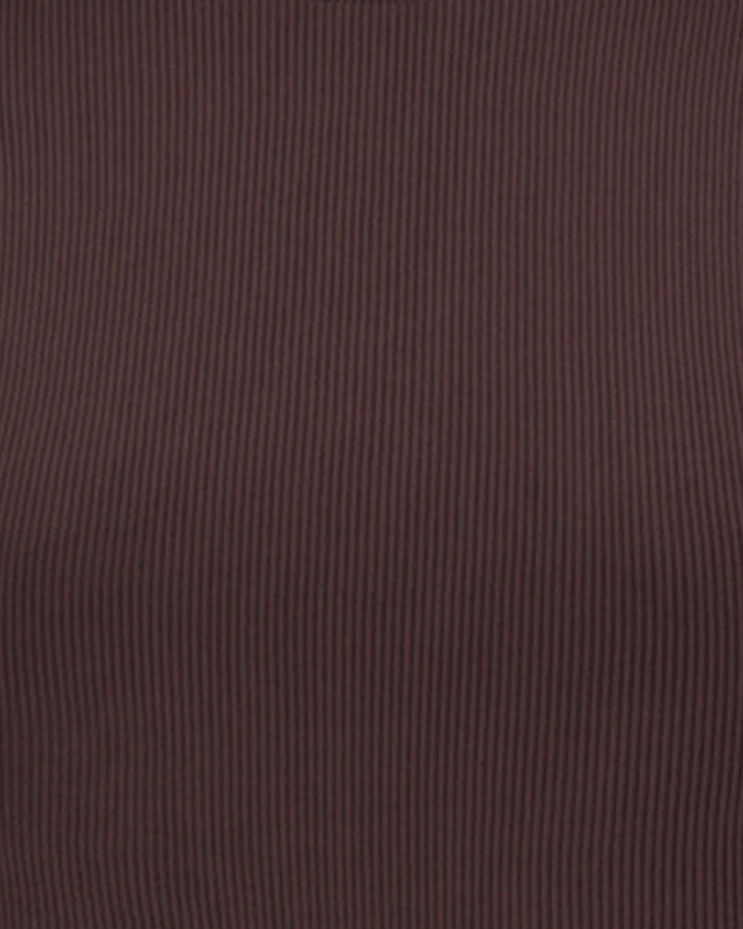 EVOKE Ribbed Long-Sleeve Crop Top | Chocolate Brown