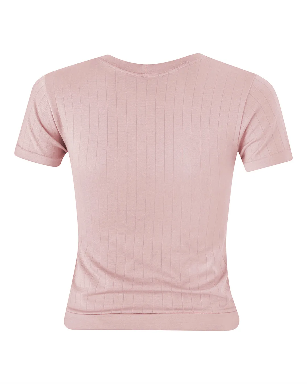 FLAT RIBBED SAPIENT T-Shirt | Blush