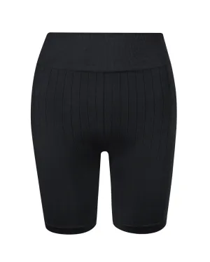 FLUID Flat Ribbed Shorts | Black