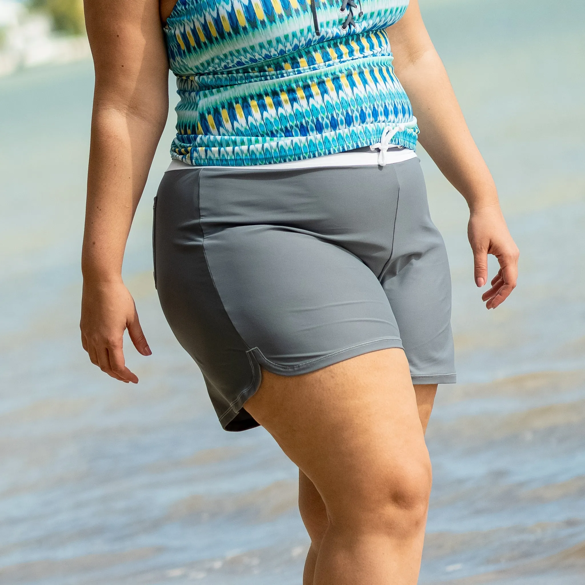 Free Country Women's Plus Size Drawstring Swim Short