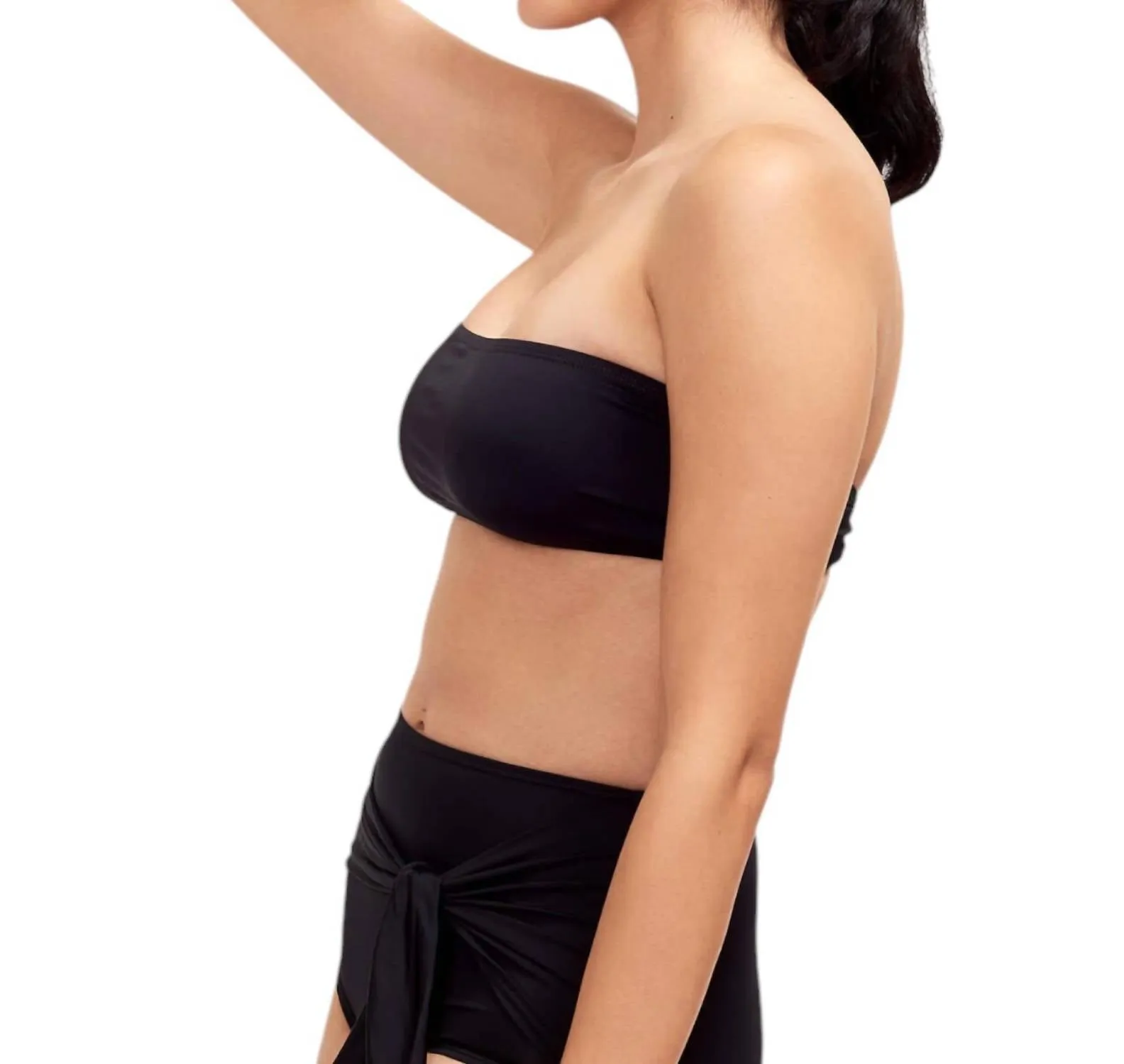 Giovanna Bandeau Bikini Top In Black