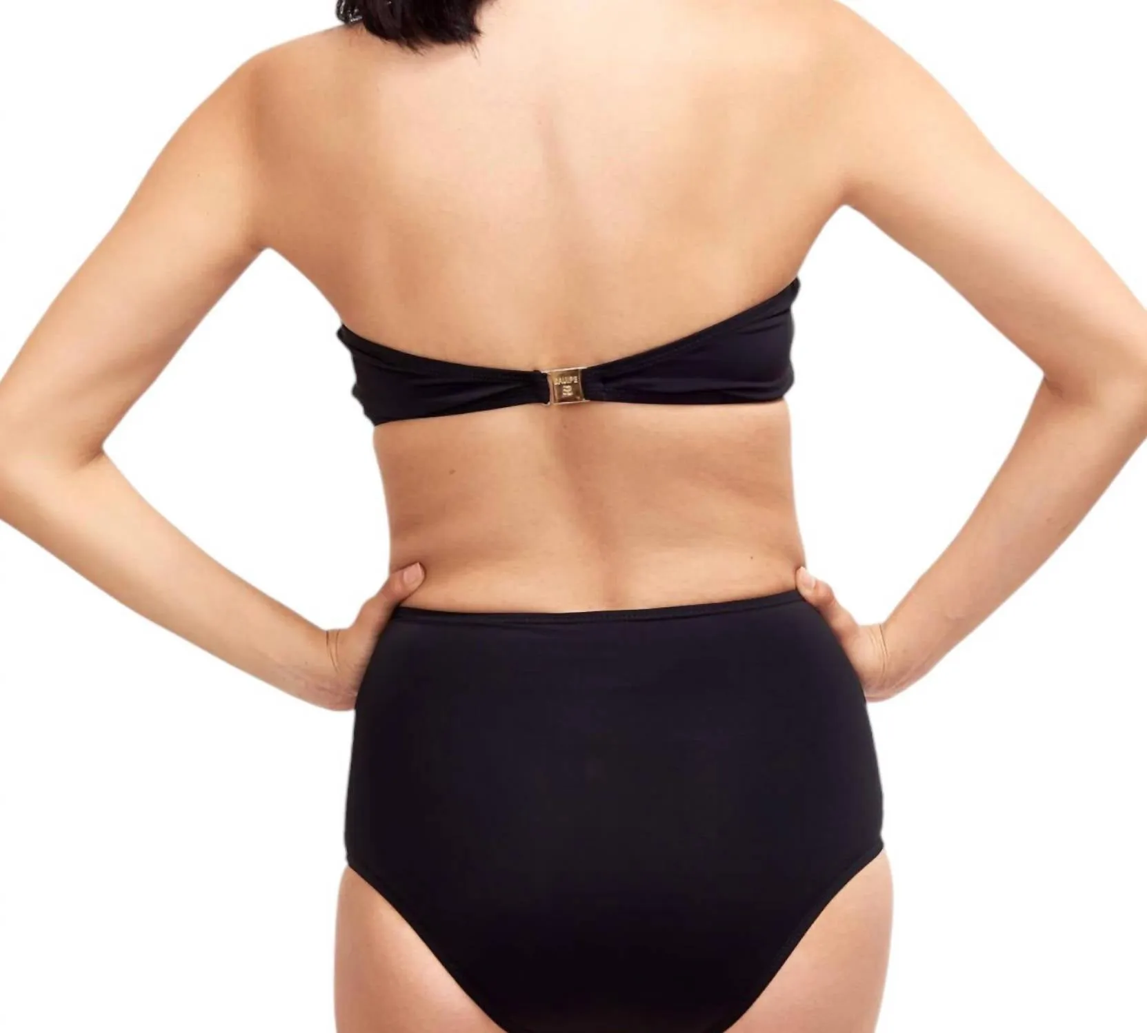 Giovanna Bandeau Bikini Top In Black