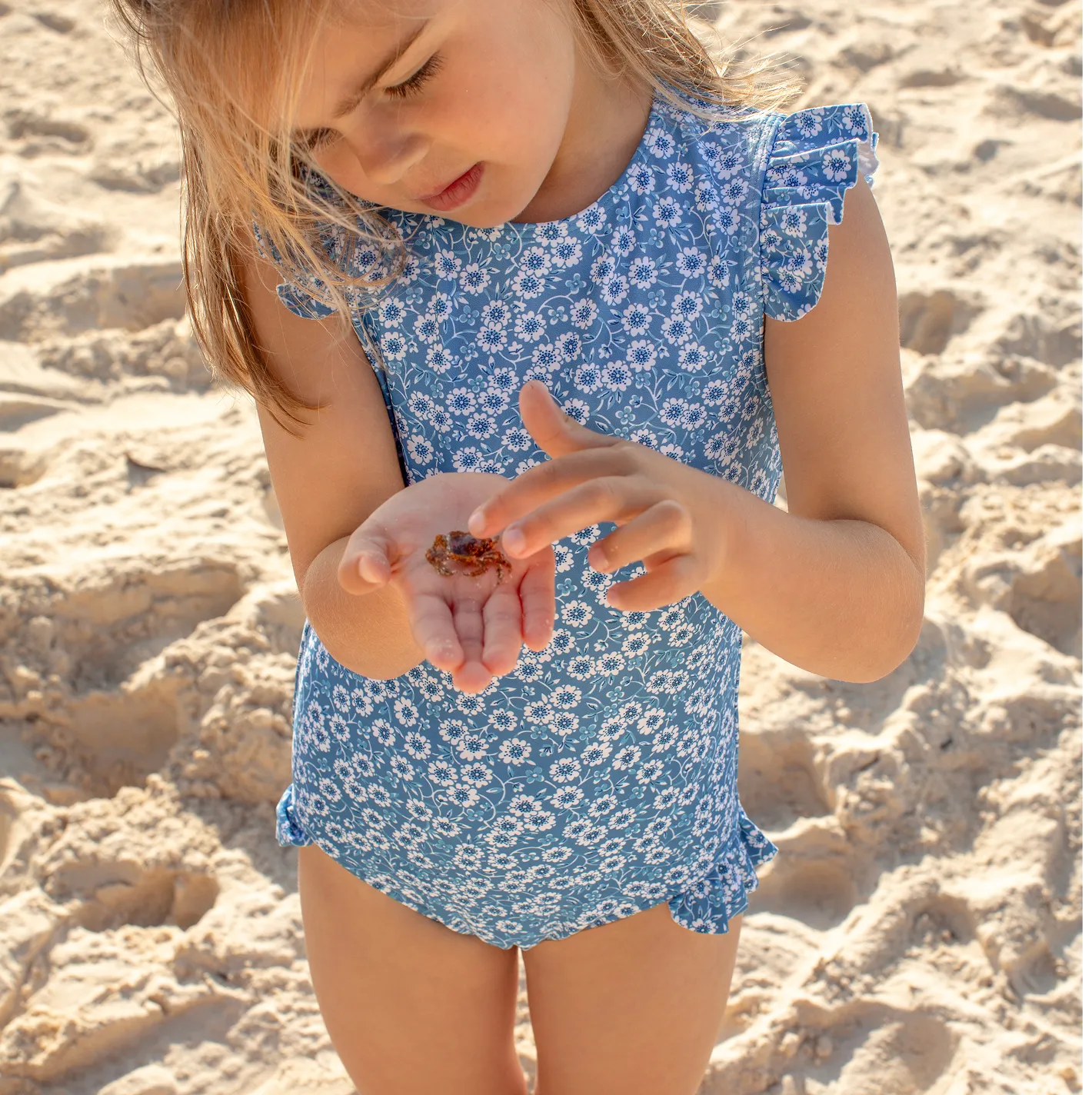 girls rosebay ruffle cap sleeve rashguard one piece