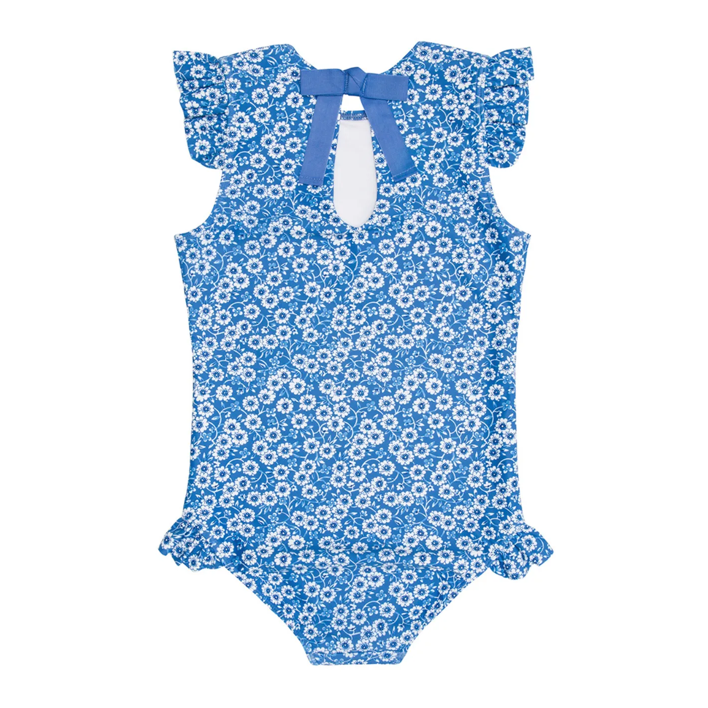 girls rosebay ruffle cap sleeve rashguard one piece
