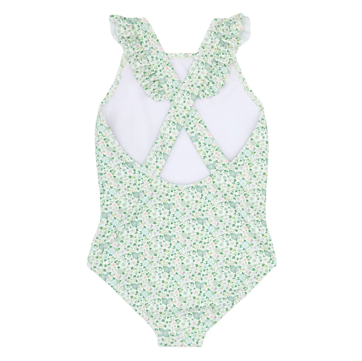 girls sea marsh floral crossover one piece