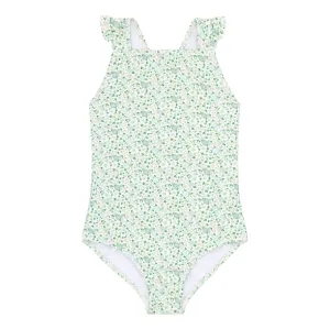 girls sea marsh floral crossover one piece
