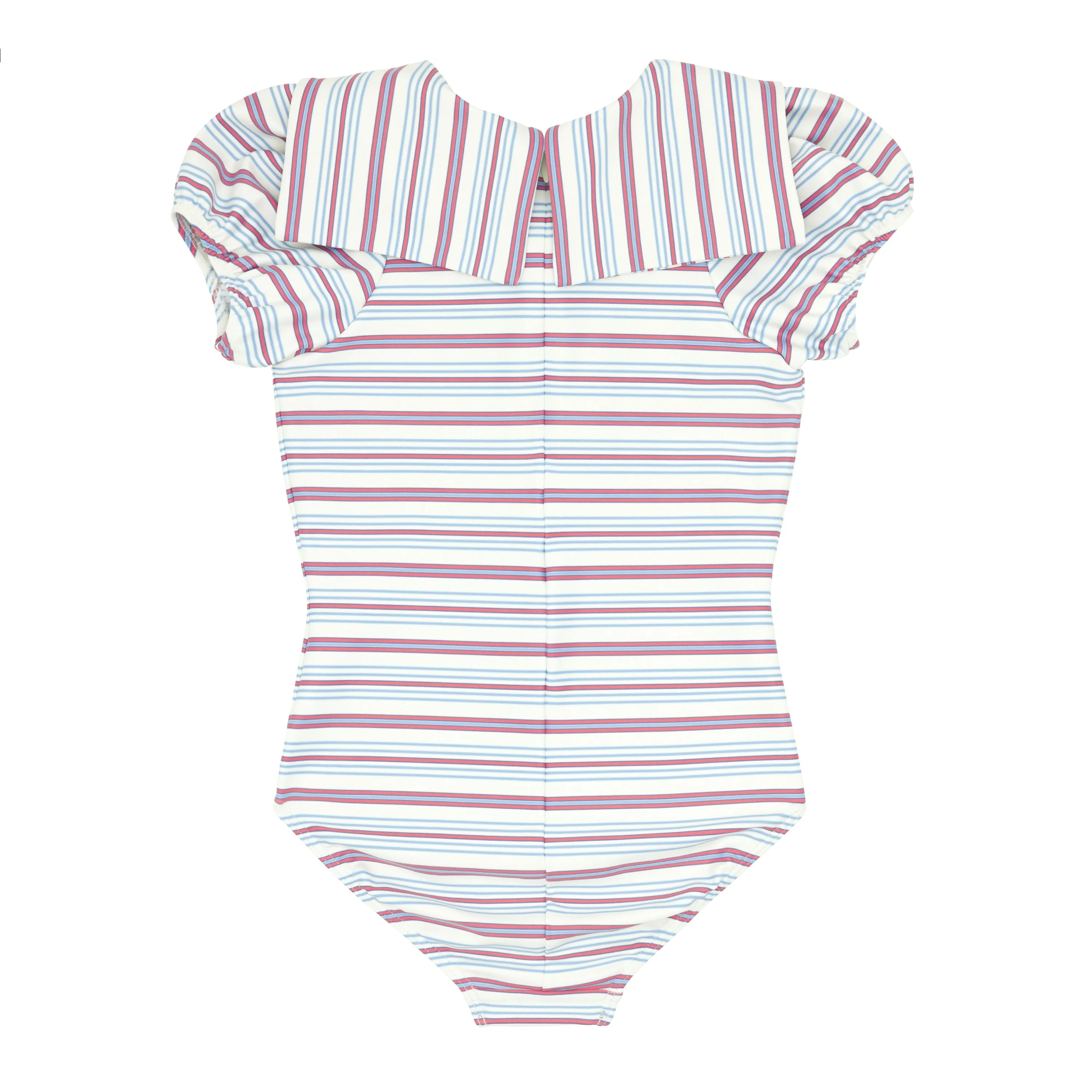 girls vintage stripe puff sleeve sailor one piece