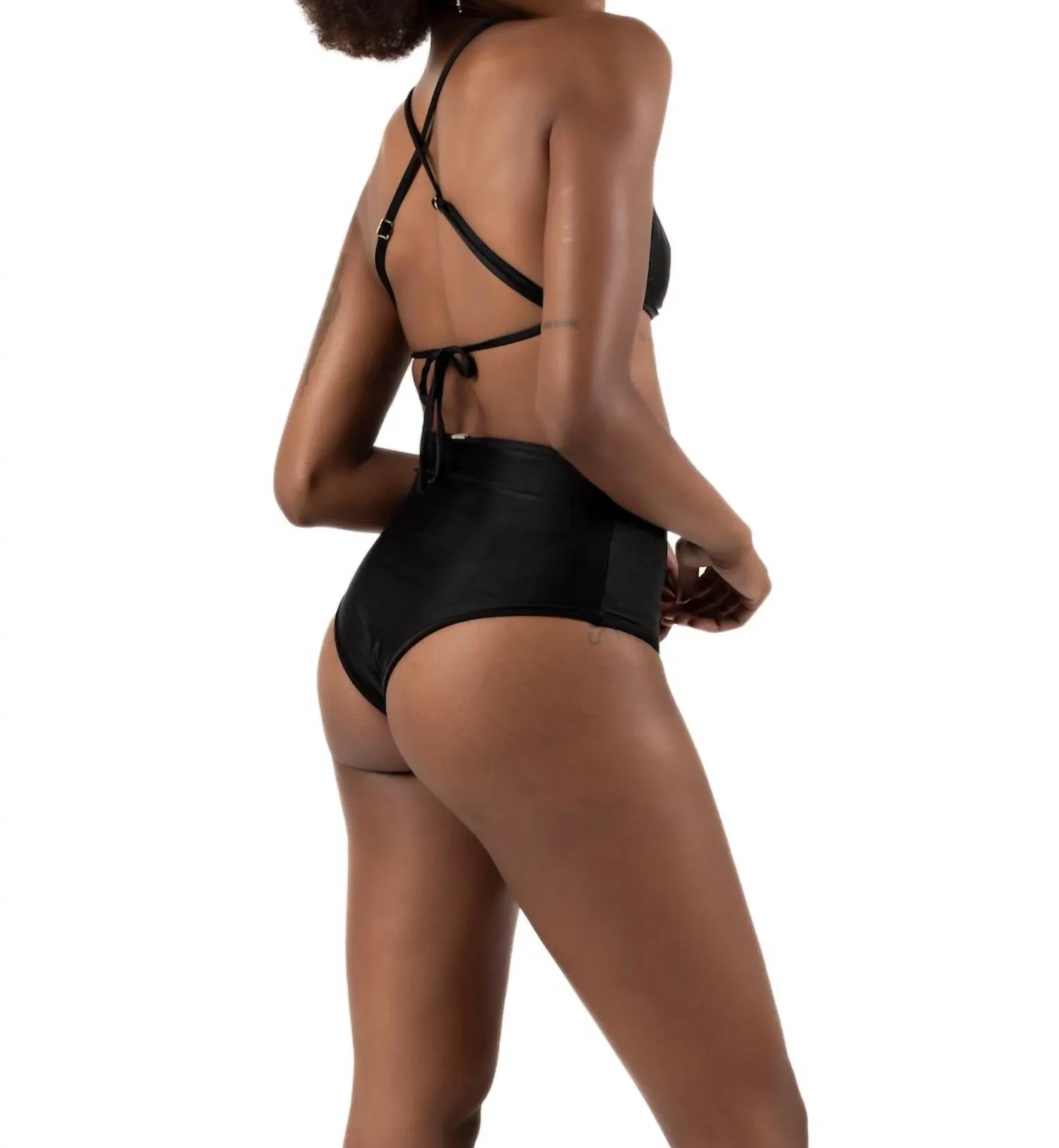 Hot Pants Bikini Bottom In Black