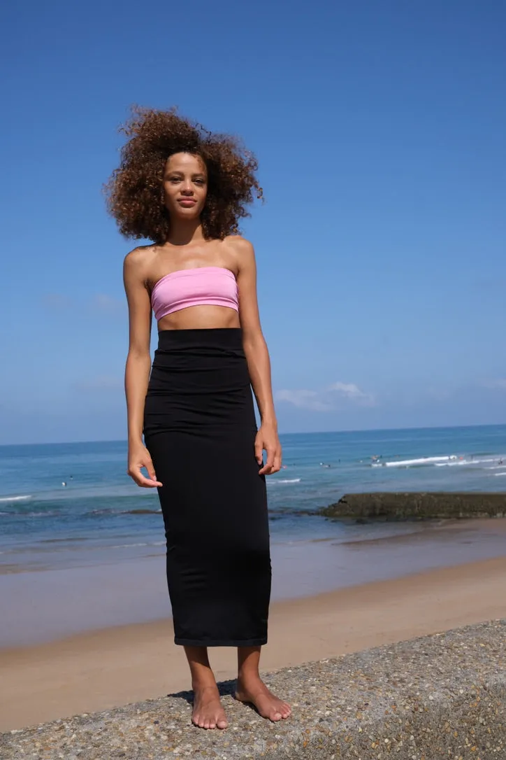 JOYOUS Bandeau Tube Dress | Black