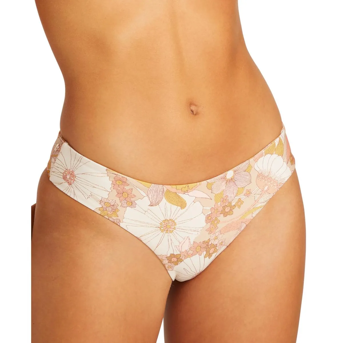 Juniors Bloom Shaka Womens Floral Print Cheeky Swim Bottom Separates