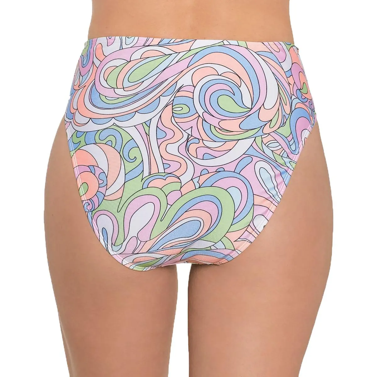 Juniors Womens Printed High Waist Swim Bottom Separates