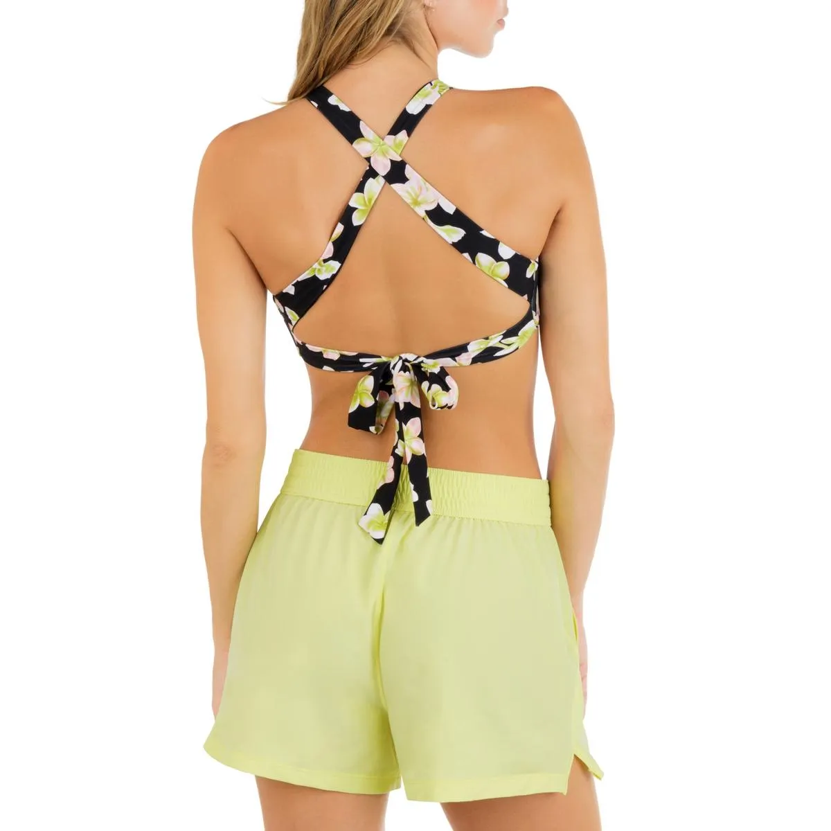 Juniors Womens Smocked Shorts Swim Bottom Separates