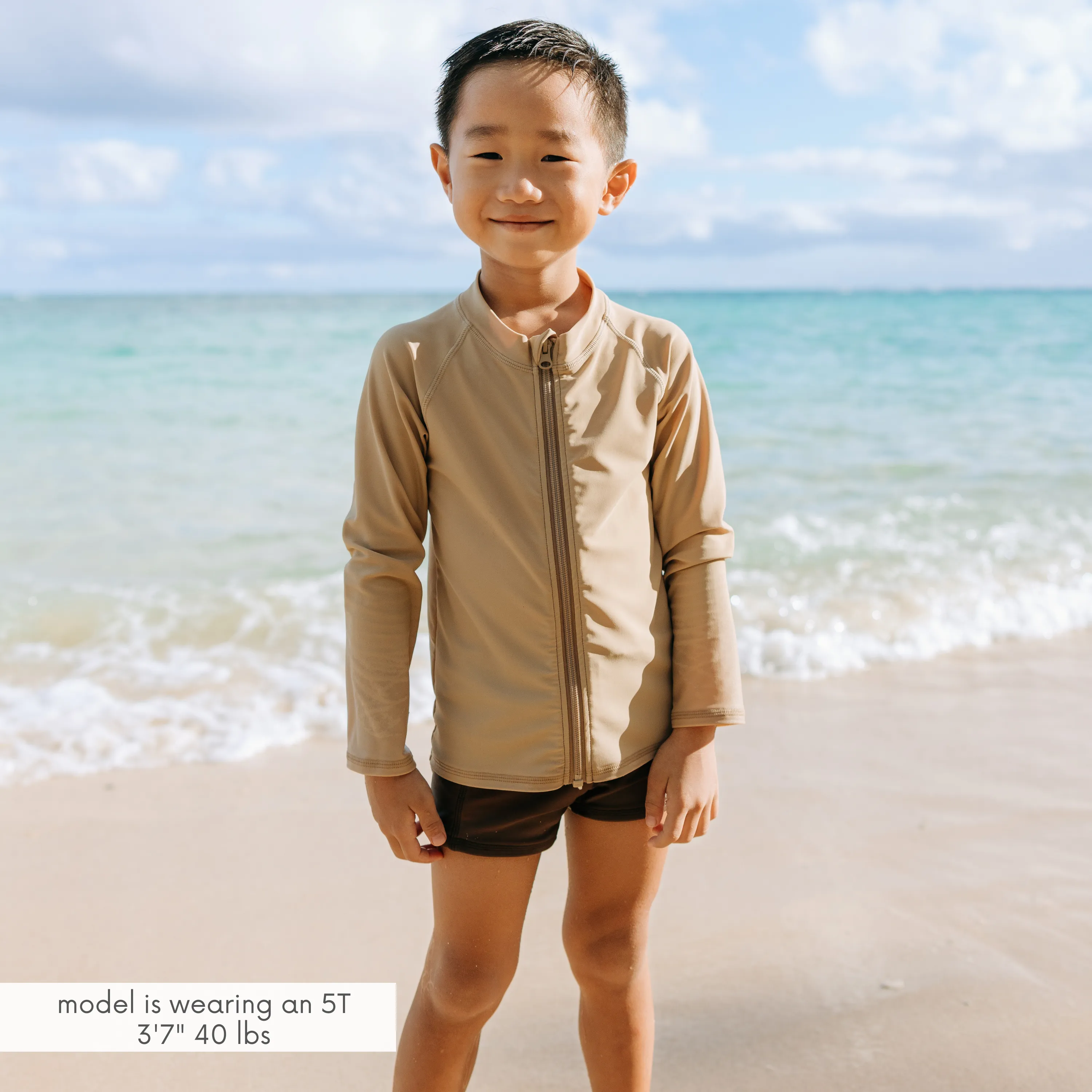 Kids Euro Swim Shorties | "Cold Brew"
