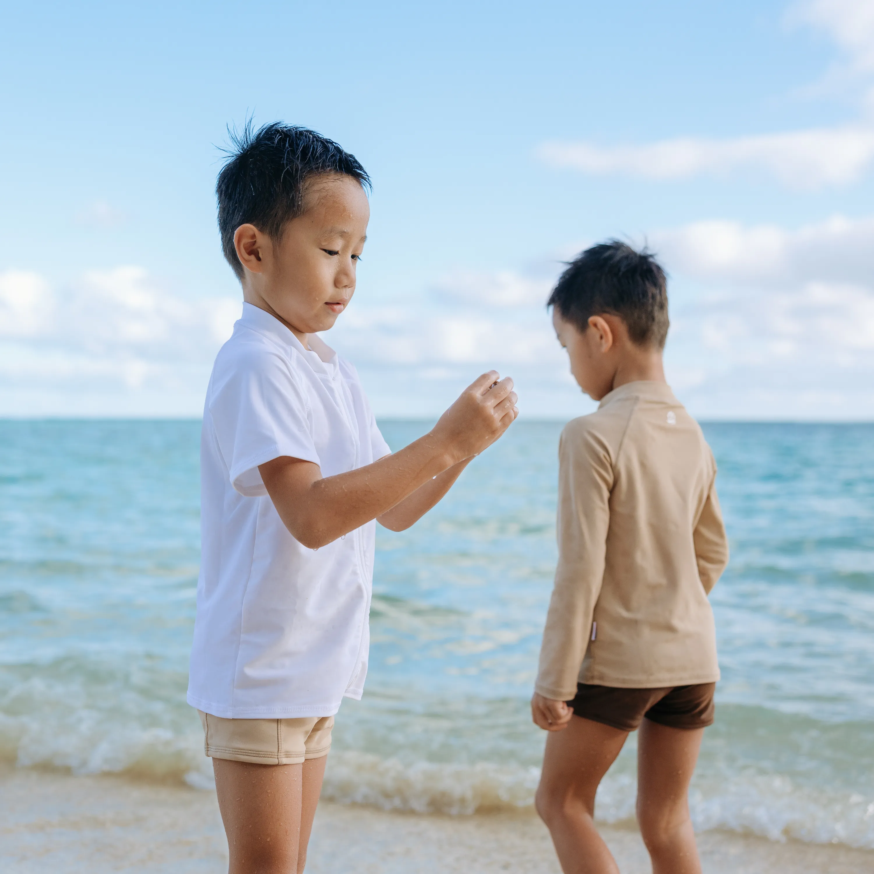 Kids Euro Swim Shorties | "Cold Brew"