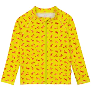 Kids UPF 50  Long Sleeve Zipper Rash Guard Swim Shirt | "Lobster"