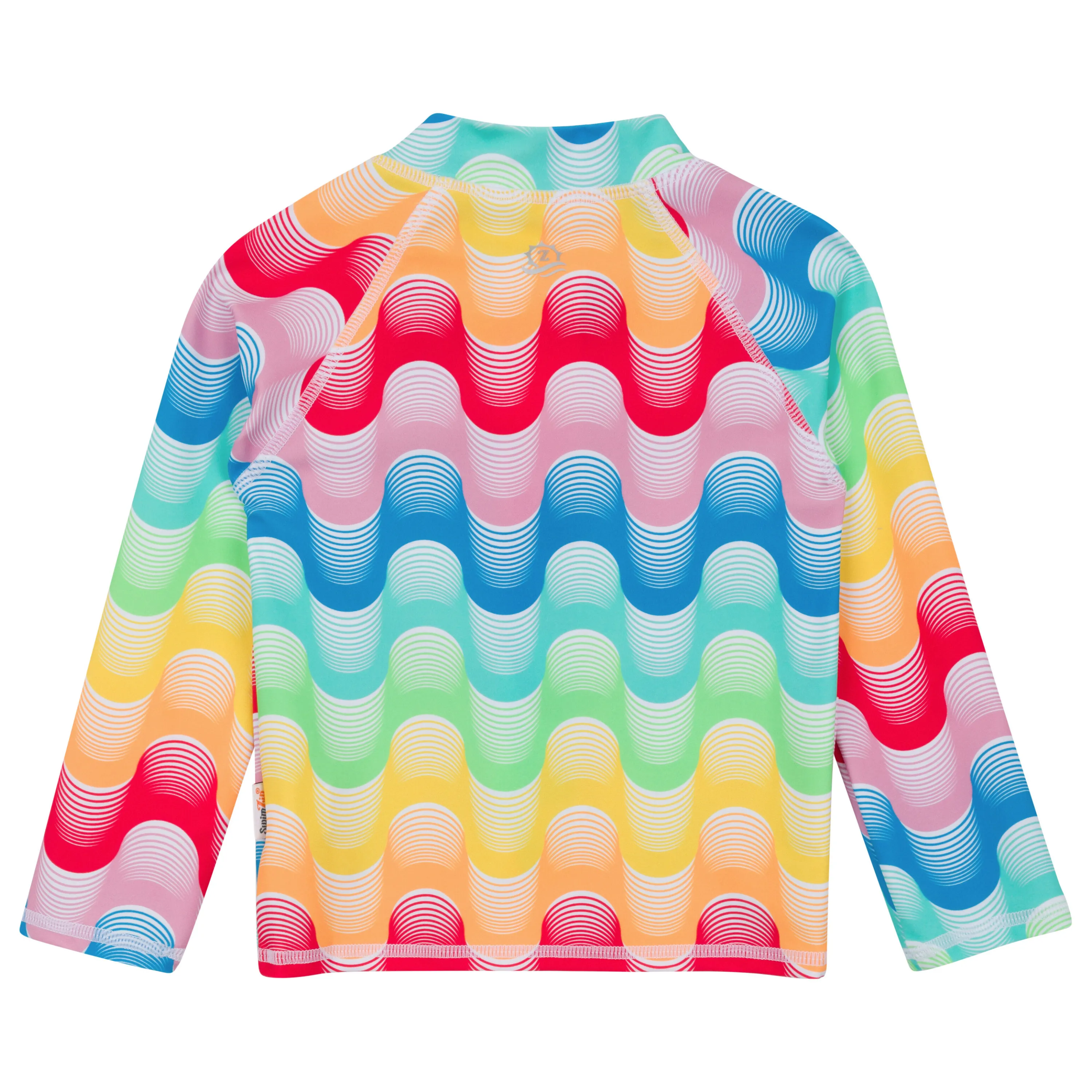 Kids UPF 50  Long Sleeve Zipper Rash Guard Swim Shirt | "Surf's Up"