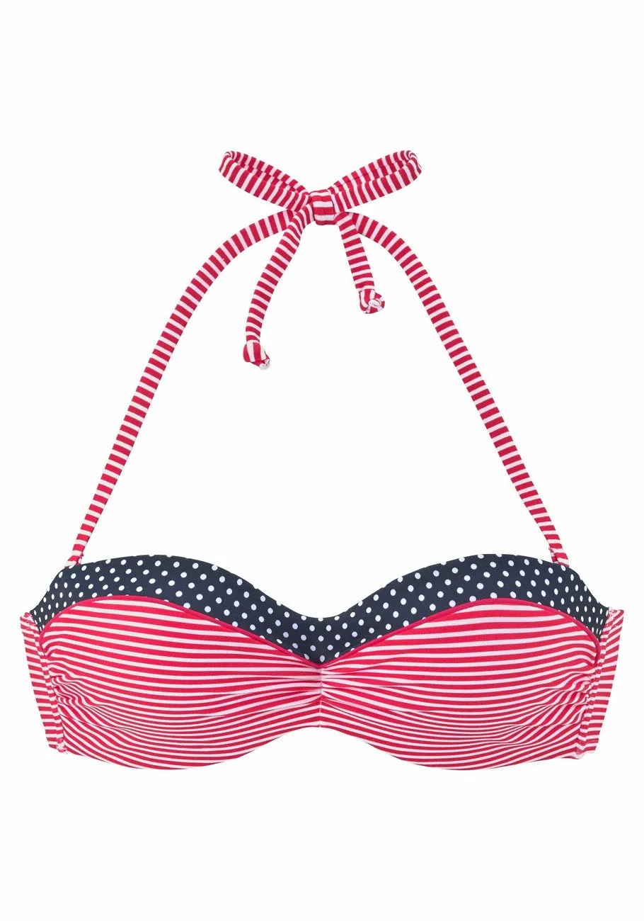 LASCANA Women's Multi Print Bandeau Bikini Top
