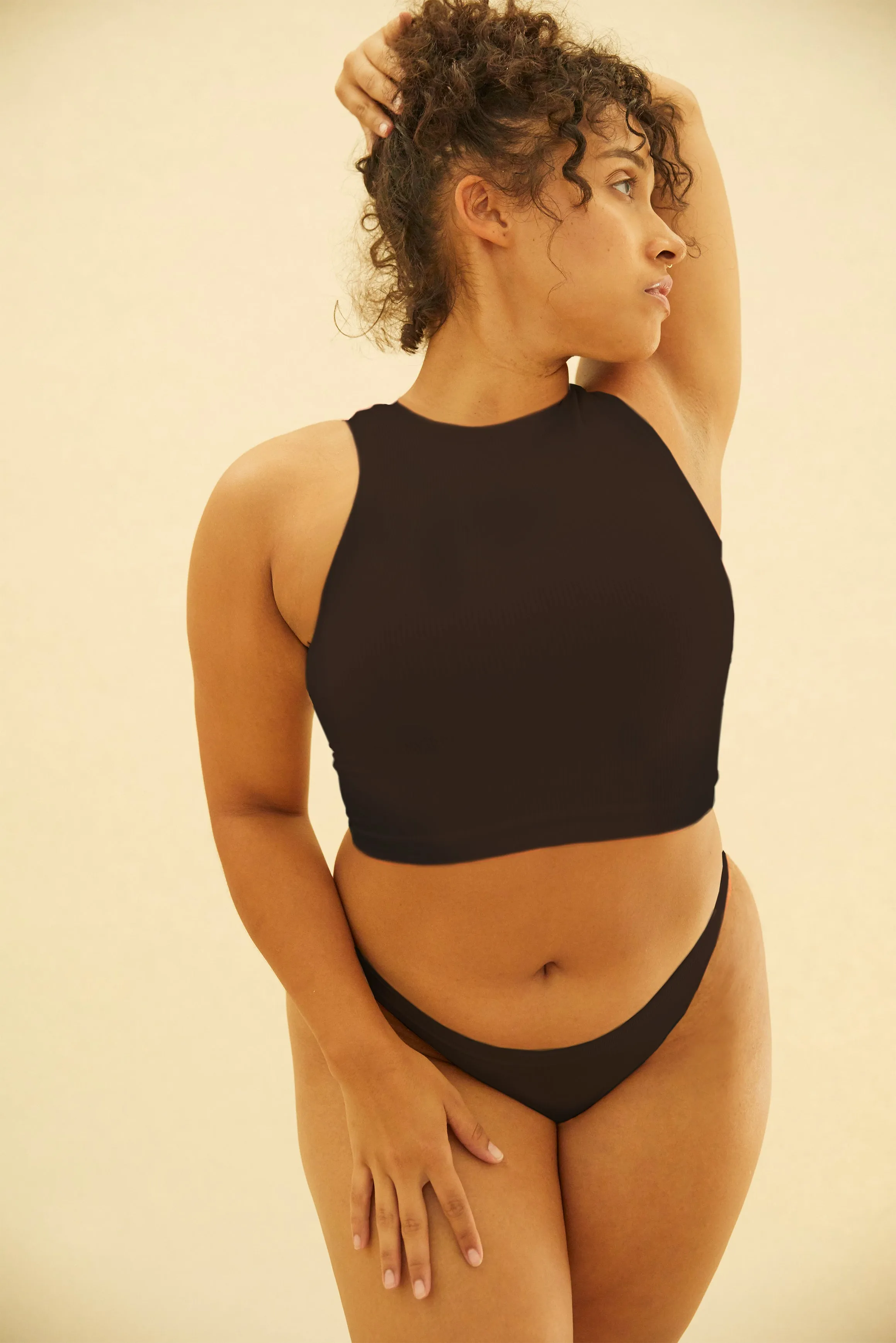 LUMINOUS Ribbed Vest | Black